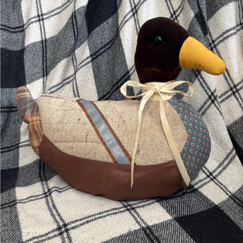 Vintage Quilted Duck Door Stopper